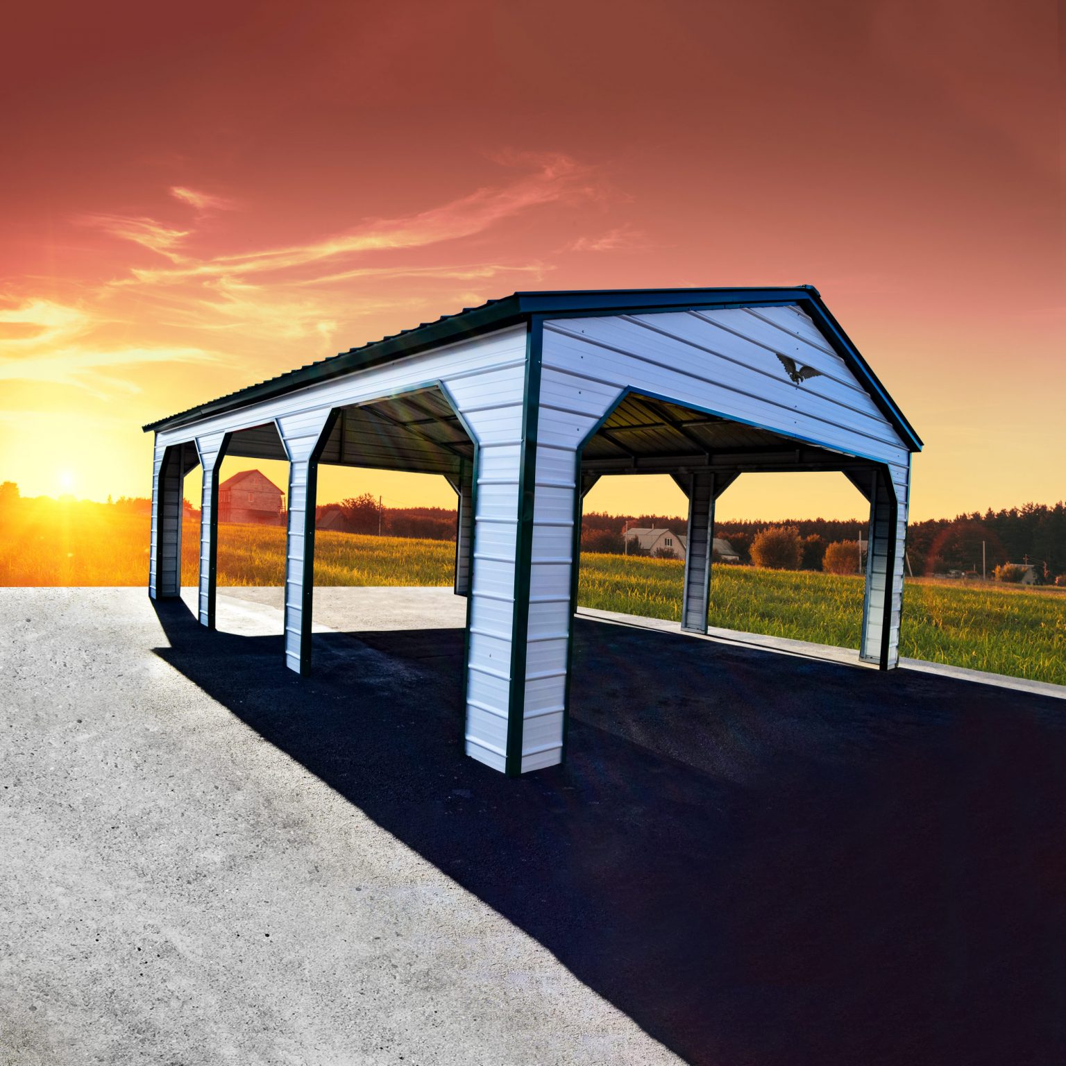 24x30x9 MultiVehicle Carport Village Carports